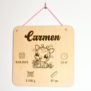 natalicio circular personalizable con animalito