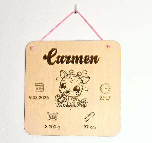 natalicio circular personalizable con animalito